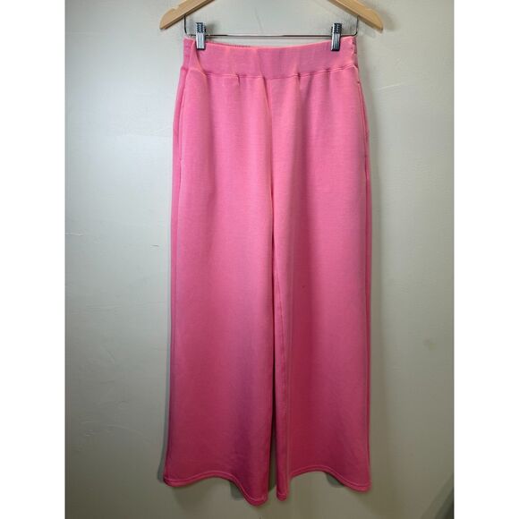 Vintage Havana Cloud Fleece Flare Pants Women’s Size Medium Coral Lounge Comfort - Picture 2 of 7